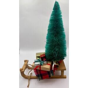 Byers Choice Snow Sleigh With Christmas Presents And Tree